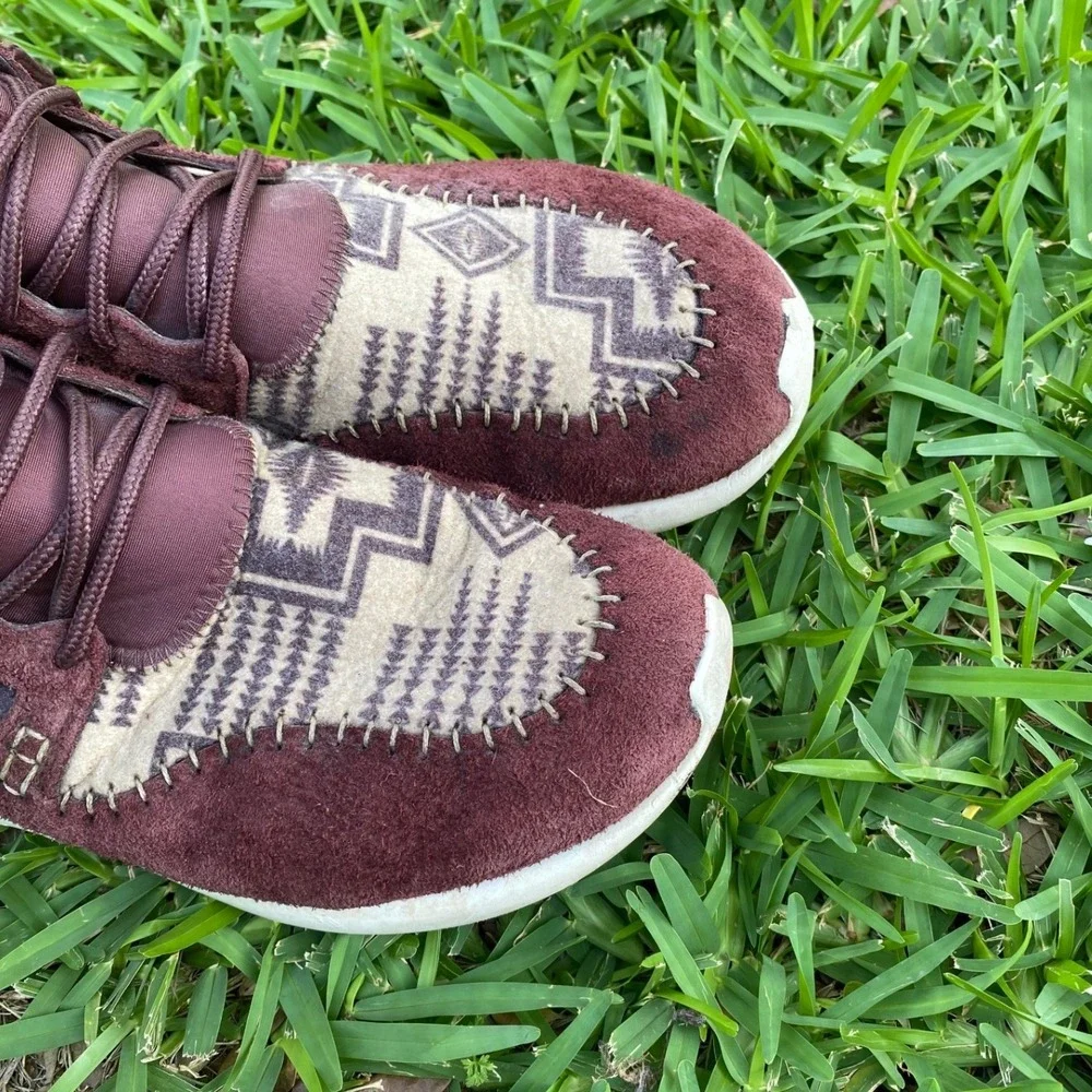 Adidas Tubular Runner Burgundy Southwestern Geometric Suede Mens 10.5 B24692